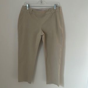 Garnet Hill Khaki cropped Pants sz 10